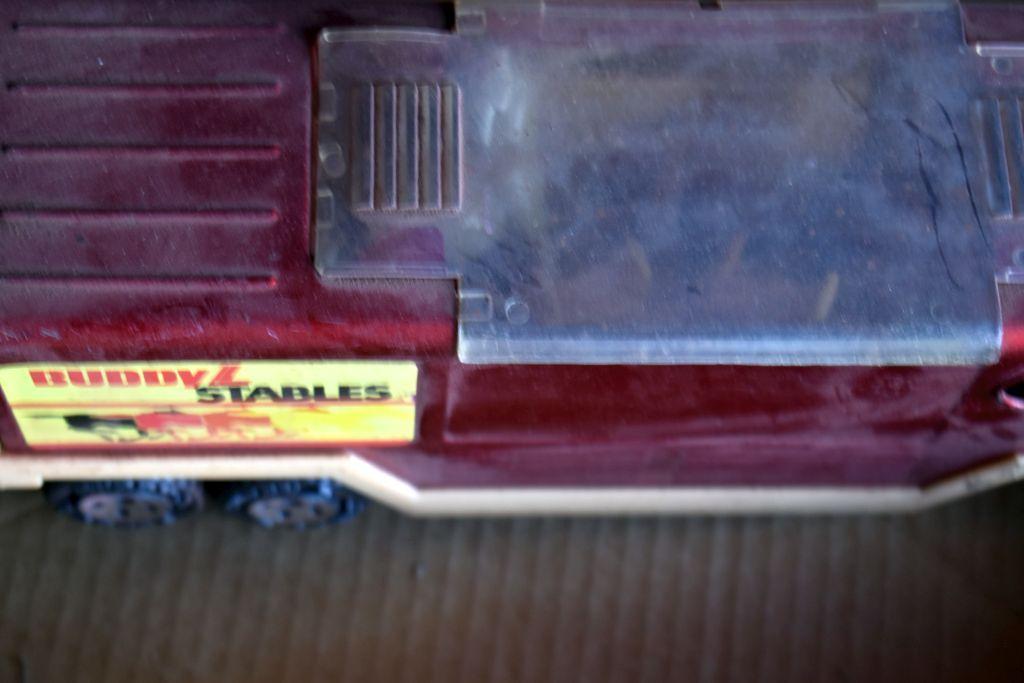 Hubley Trailer, Tonka Trailer, Buddy L Coca Cola Semi Tractor, Buddy l Stable trailer