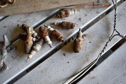 Primitive Hay Hook, Duster, Fuel Nozzle, Spark Plugs, Coat Rack