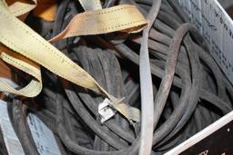 (3) Boxes Of Electrical Cord, Tie Downs, Misc. Shop Supplies