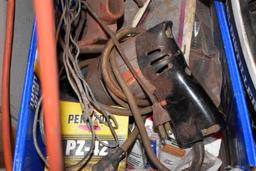 (3) Boxes Of Electrical Cord, Tie Downs, Misc. Shop Supplies