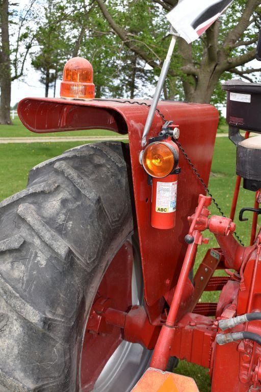 McCormick Farmall 656 Gas, Restored, NF, two slab starter weights, custom steps, fast hitch
