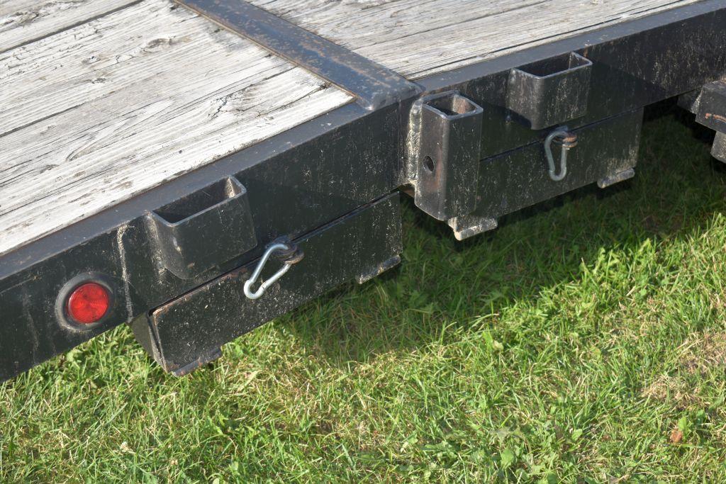 2000 PJ Trailer, 18' With 2' Dove Tail, 3500lb Tandem Axle, 83" Wide, Elec. Brakes, Stake Pocket