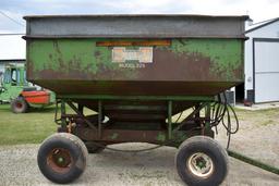 Huskee Model 225 Gravity Box with Hyd. Drive Auger on John Deere 1065 Running Gear