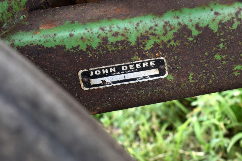 Huskee Model 225 Gravity Box with Hyd. Drive Auger on John Deere 1065 Running Gear