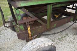 Huskee Model 225 Gravity Box with Hyd. Drive Auger on John Deere 1065 Running Gear
