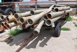 (26) 30' x 6" irrigation Pipe Sections, Some May Need Repair, Selling With Shop Built Trailer