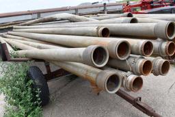 (26) 30' x 6" irrigation Pipe Sections, Some May Need Repair, Selling With Shop Built Trailer