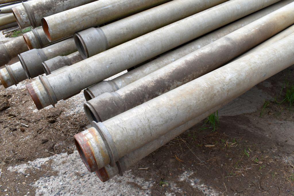 (26) 30' x 6" irrigation Pipe Sections, Some May Need Repair, Selling With Shop Built Trailer