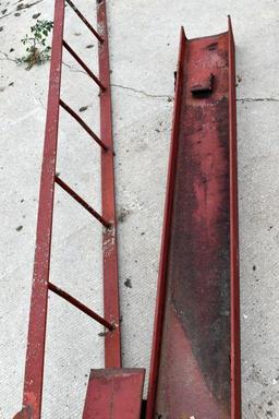 (1) 8' I Beam, (1) 13' I Beam, Metal Ladder
