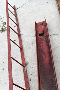(1) 8' I Beam, (1) 13' I Beam, Metal Ladder