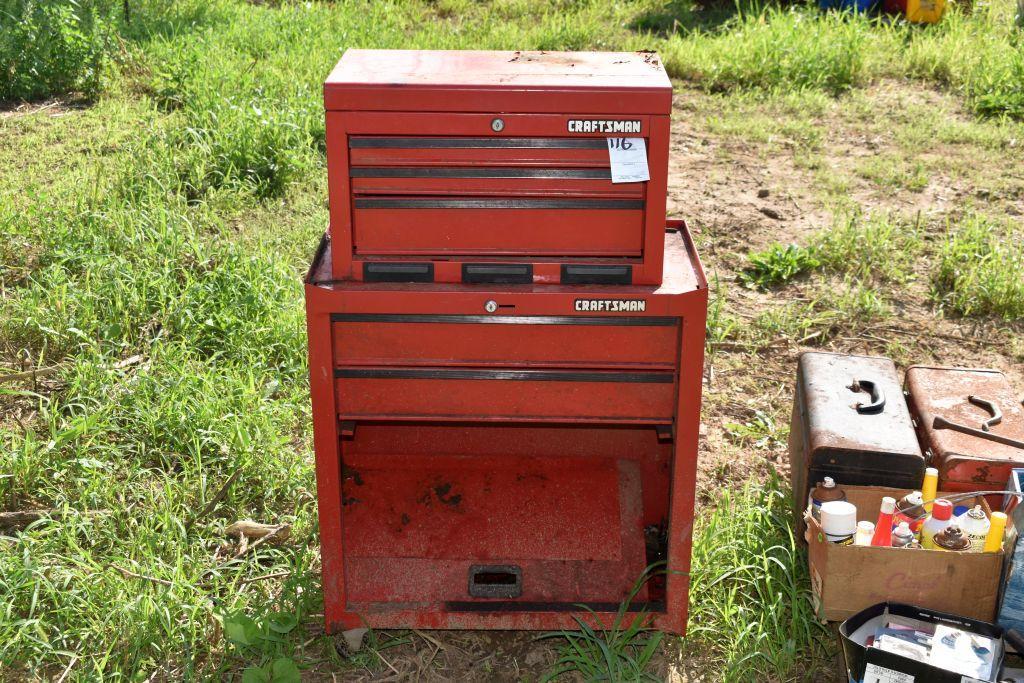 Craftsman Top and Bottom Tool Box with Contents
