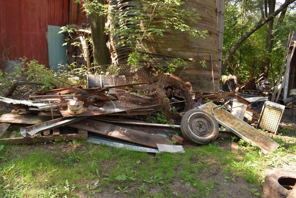Scrap Iron Pile next to silo, buyer has 10 days to remove