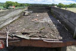 14' Metal/Wood Barge Box on Running Gear, with Hoist, Has not Been Used in Many Years