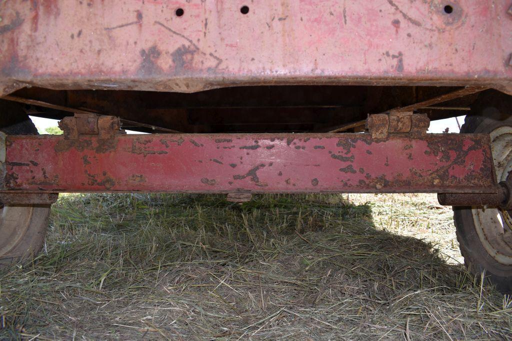 14' Metal/Wood Barge Box on Running Gear, with Hoist, Has not Been Used in Many Years