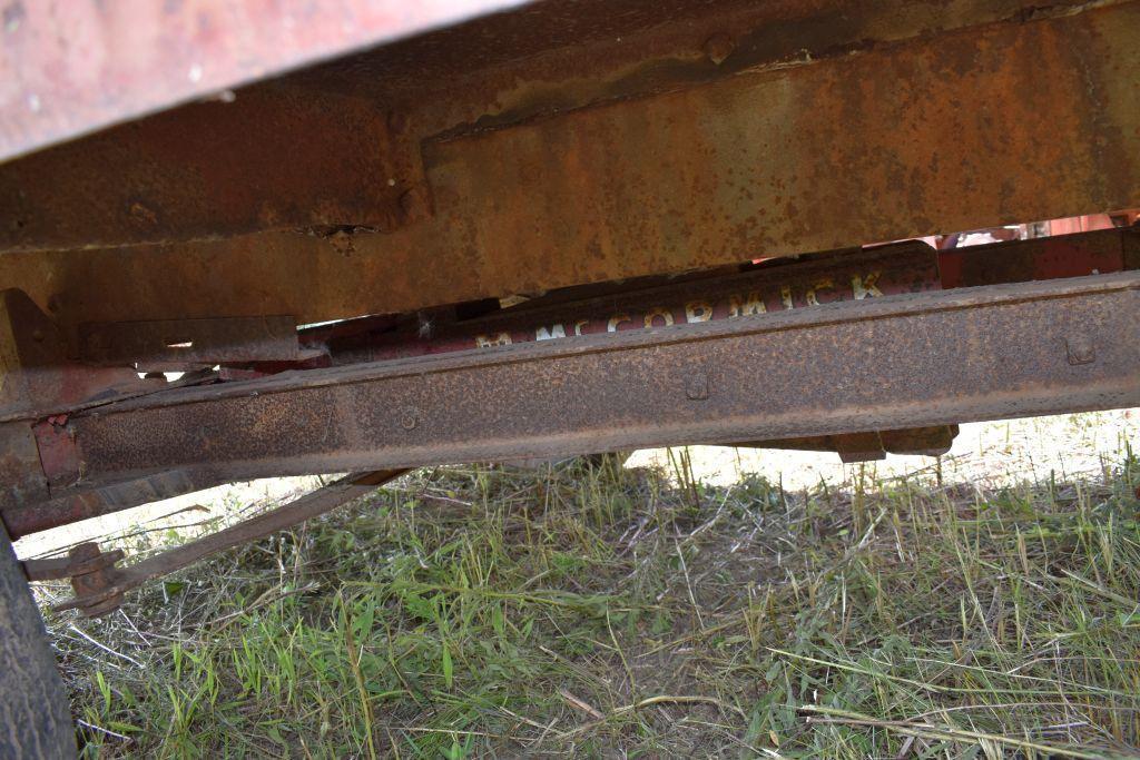 14' Metal/Wood Barge Box on Running Gear, with Hoist, Has not Been Used in Many Years