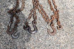 (3) Light duty Chains with Hooks