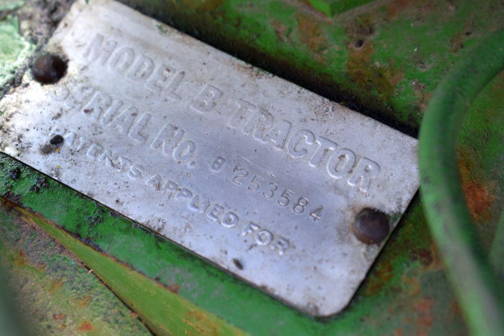 John Deere B Tractor, NF, New Tires