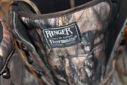 Ranger Sz 12 Insulated Boots, Weather Rite Sz 11 Camo Shoes, Guide Dry Slip On shoes