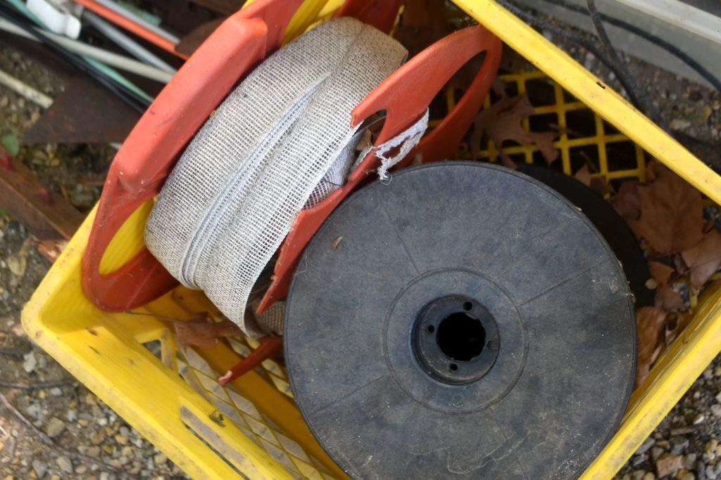 Fence Posts, Tarp, Sprinklers, Assorted Garden Items
