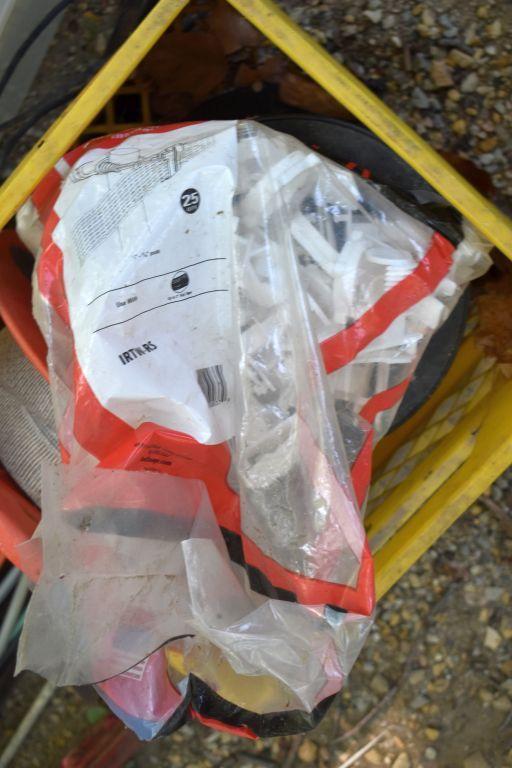 Fence Posts, Tarp, Sprinklers, Assorted Garden Items