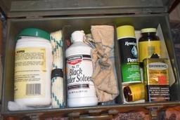 Gun Cleaning Supplies in US Army Labeled Box