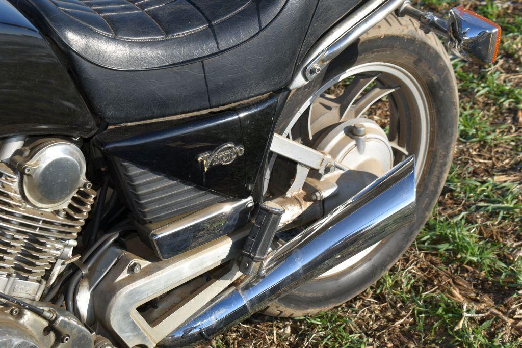 Yamaha Virago 920cc Motorcycle, 11,923 Miles Showing, Windshield, Needs Work, Non Running,