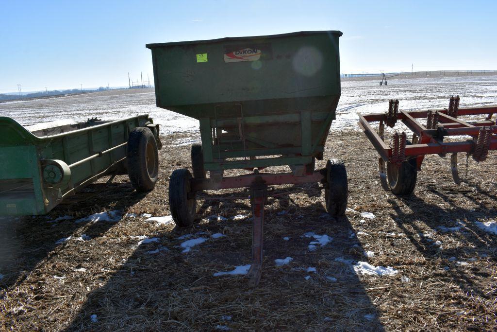 Dakon 150 Bushel Gravity Box with Electric 6 Ton Running Gear