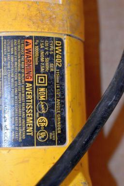 DeWalt 4.5" Angle Grinder with Blades