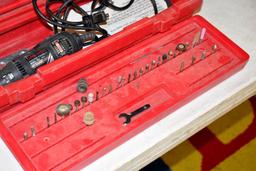 Dremel Tool with Accessories in Plastic Tool Case