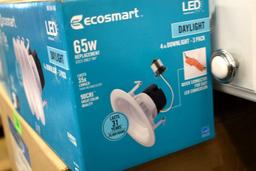 e-conolight Large Wall Pack/Flood 80W LED, (2 Boxes) EcoSmart 65W Light Bulbs
