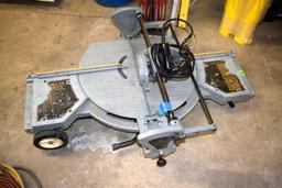 Delta Sawbuck Frame and Trim Saw on Transport
