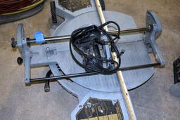 Delta Sawbuck Frame and Trim Saw on Transport