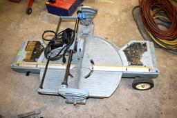 Delta Sawbuck Frame and Trim Saw on Transport