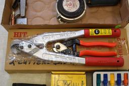 Wire Rope Cutters, Crown Stops, Knives, Bosch Digital Distance Measurer, Tape Measure