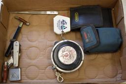 Wire Rope Cutters, Crown Stops, Knives, Bosch Digital Distance Measurer, Tape Measure