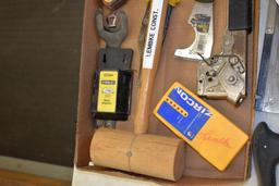 Assorted Hand Tools: Hack Saw, Hammer Stapler, Chalk Line and More