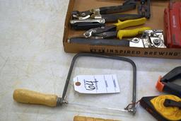 Assorted Hand Tools: Milwaukee Bits, Hammer, Stapler, Chalk Line and More