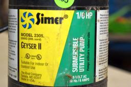 Simer 1/6hp Submersible Utility Pump