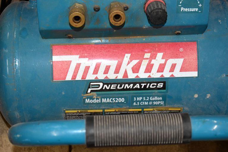 Makita Model MAC5200 3hp Air Compressor, 5.2 Gallon, No Air Hose