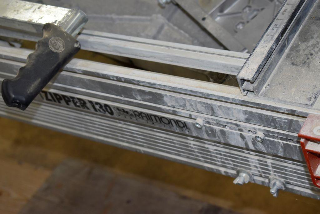 Raimondi Zipper 130 Horizontal Tile Cutter Table with Extra Blade and Coolant Pump