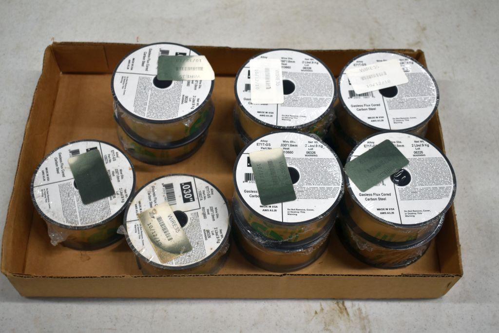 (12) Rolls of .030" Gasless Flux Cord Welding Wire