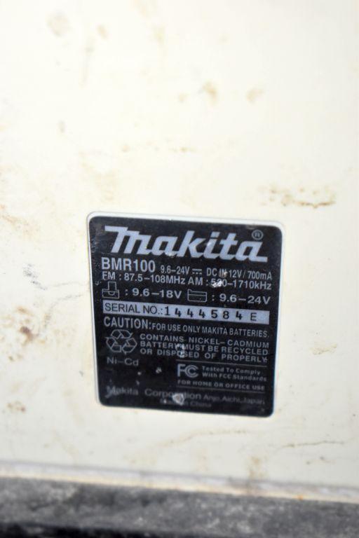 Makita 12V or Plug in Portable Radio; No Battery, No Cord