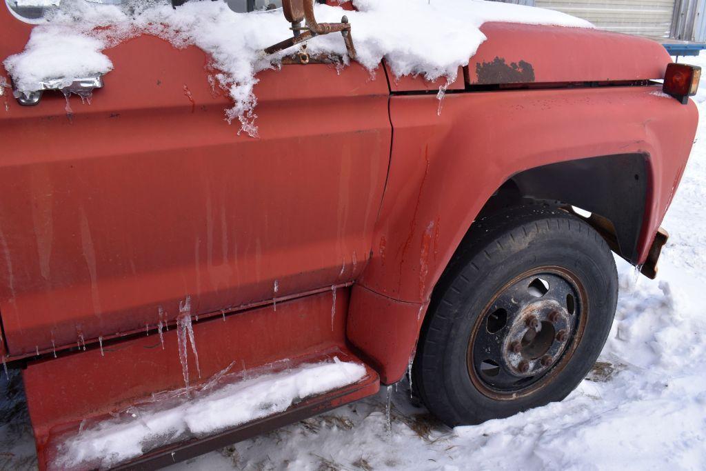 1978 Ford F600 Grain Truck, Single Axle, 16' Omaha Box & Hoist, 360 V8, 5x2 Speed, NO TITLE...