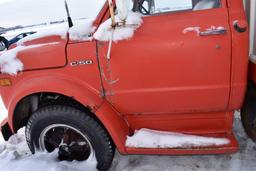 1971 Chevy C50 Grain Truck, Single Axle, 15' Box & Hoist, Automatic, V8 Gas, NO TITLE...