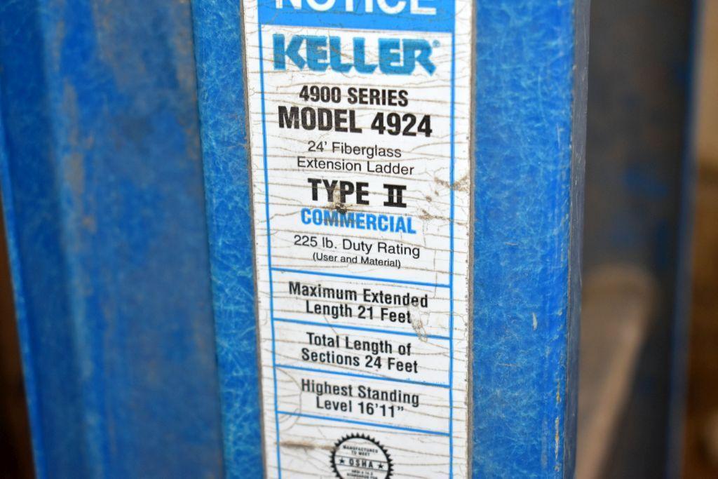 Keller 4924 24' Fiberglass Extension Ladder