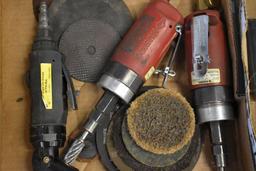 (3) Air Die Grinders with Abrasive Pads