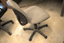 Metal Desk with (2) Office Chairs