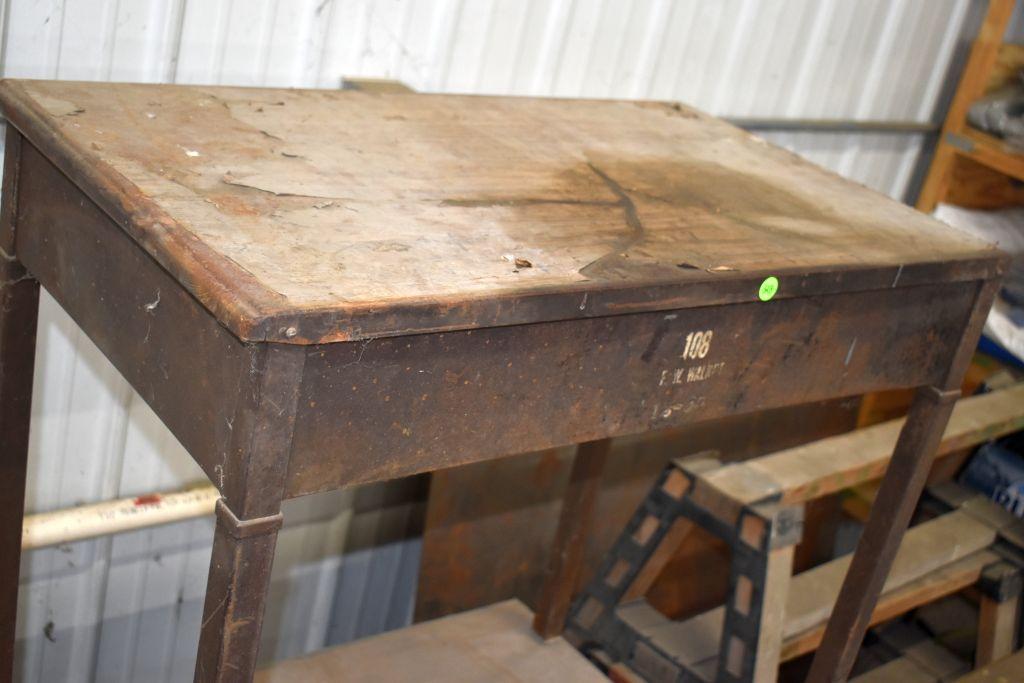 Metal Table, Wood Table