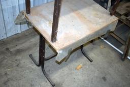 Metal Table, Wood Table