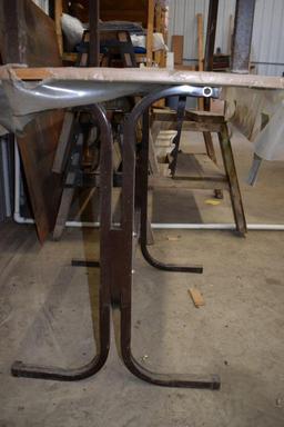 Metal Table, Wood Table